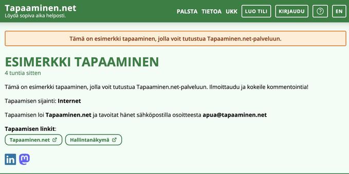Esikatelukuva Tapaaminen.net esimerkki tapaamisesta.