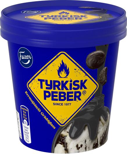 Fazer tyrkisk peber jäätelö paketti.